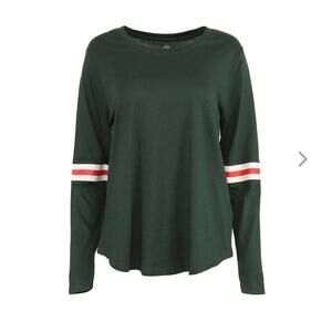 NEW NHL Green Red White Cotton Long Sleeve Tee shirt - SMALL